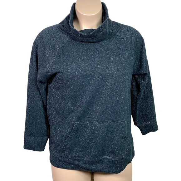 0x CJ Banks Grey Silver Cowl Neck Sweatshirt Sweater Plus 14w - Picture 1 of 8